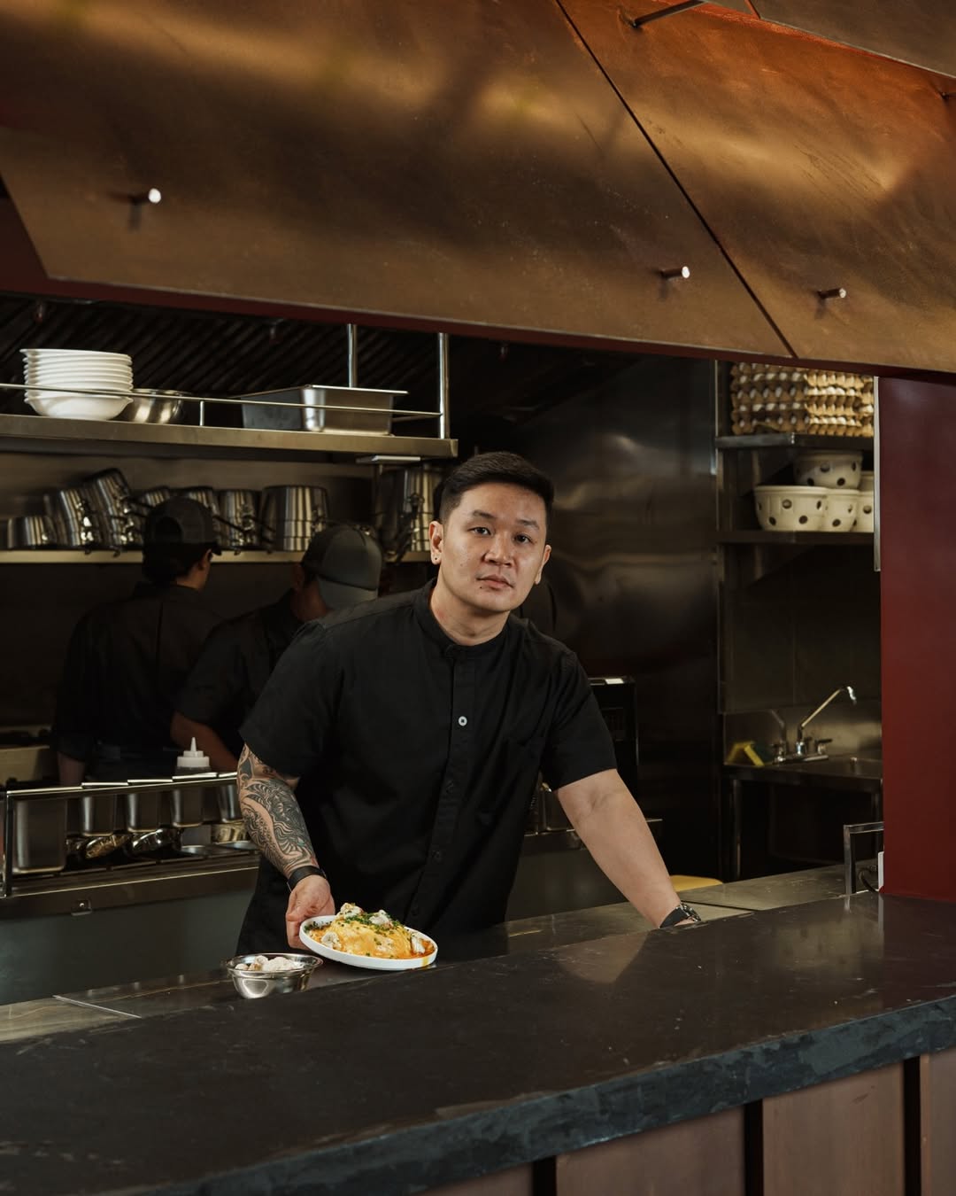 Chef Jorge Mendez in the Some Thai kitchen